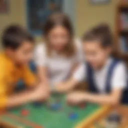 Children engaged in an electric circuit game