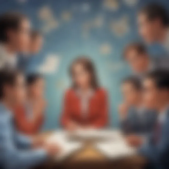 Illustration representing critical thinking and communication skills development