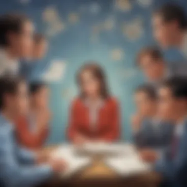 Critical Thinking Development Illustration representing critical thinking and communication skills development