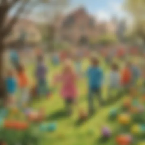 Vibrant Easter Egg Hunt Scene