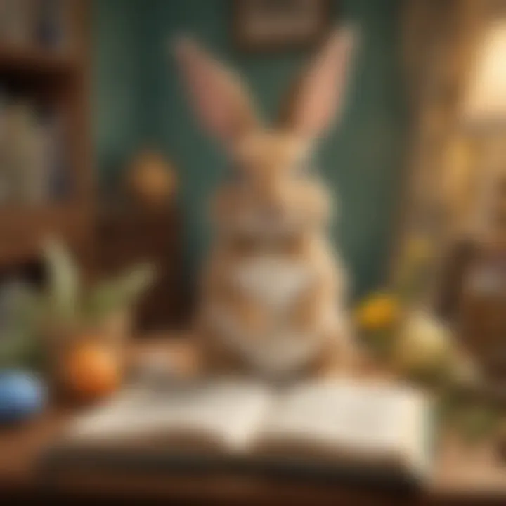 Whimsical Bunny Storytelling Moment