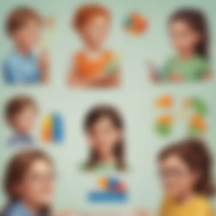 Illustration showcasing real-world examples of equivalent fractions in daily life