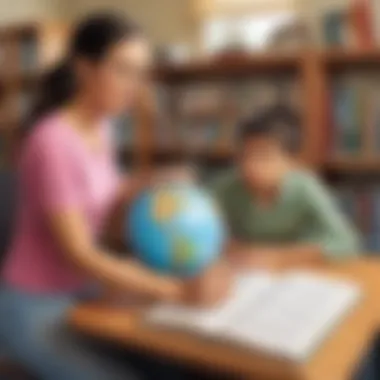Conceptual illustration depicting challenges in ESL education