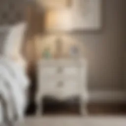 Elegant nightstand in a stylish bedroom