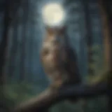 Enigmatic Owl in Moonlit Forest