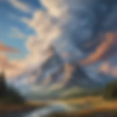 Cloud Formation Over Mountains