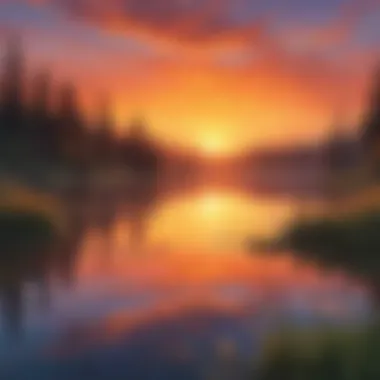 Sunset Reflection on a Lake