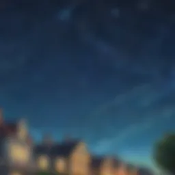 Illustration of a whimsical night sky