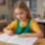 A student engaging with a fixing sentences worksheet, highlighting the learning process.