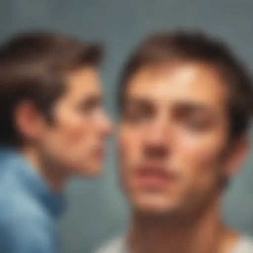 Artistic depiction of self-reflection and emotional awareness