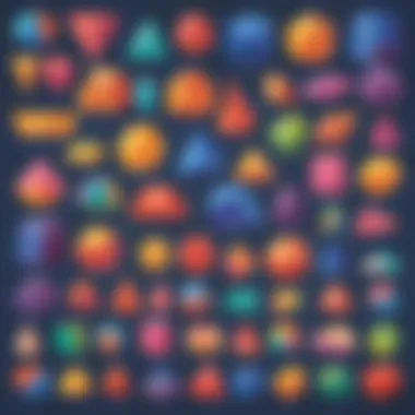 Vibrant and engaging KG worksheet with colorful shapes