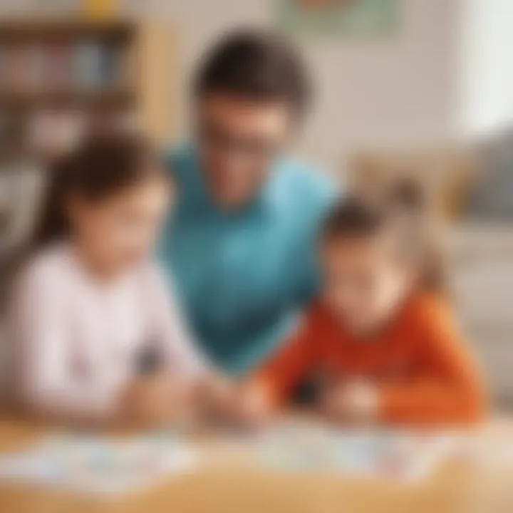 Parent and Child Engaged in Letter Sound Game