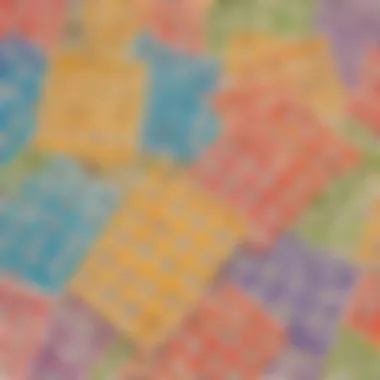 Colorful bingo cards for kids on Kidlect