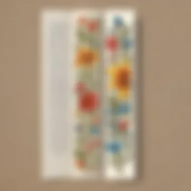 Elegant bookmark design with floral motifs