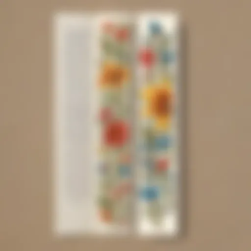 Elegant bookmark design with floral motifs