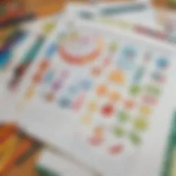 Colorful printable cutting worksheets for preschoolers