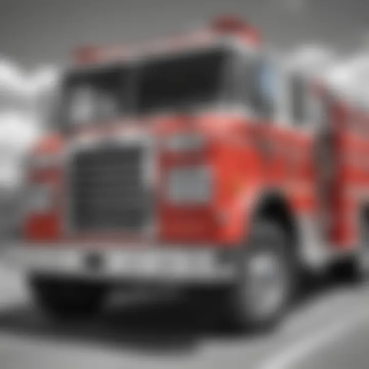 Vibrant Fire Truck Coloring Page