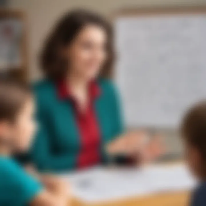 Educator facilitating a play script session