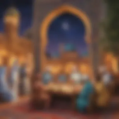 Educational setting with Ramadan cards for cultural appreciation