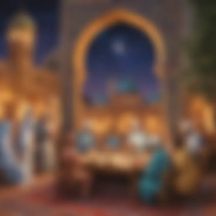 Educational setting with Ramadan cards for cultural appreciation