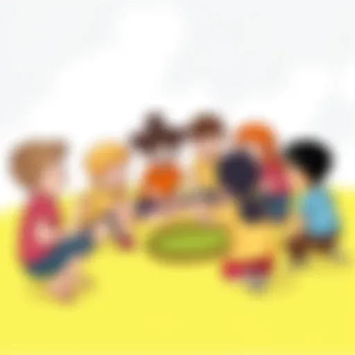 Engaging preschoolers in a group game setting to foster teamwork