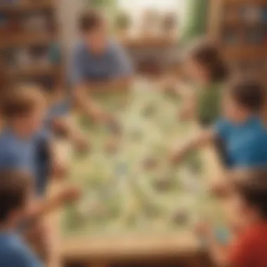 Children collaborating in a playful activity