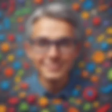 Colorful game pieces representing memory skills