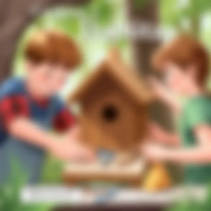 Crafting a Habitat: Building Birdhouses for Nature Hands-on building of a birdhouse by children