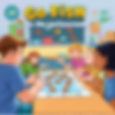 A classroom setting with children engaged in the Go Fish game.