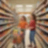 Children engaging in a fun grocery shopping game