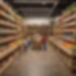 Children playing in a beautifully designed grocery store setup