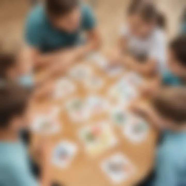 Children engaging in discussion using conversation cards