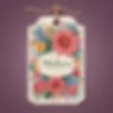 Creative Mother's Day tag with floral design