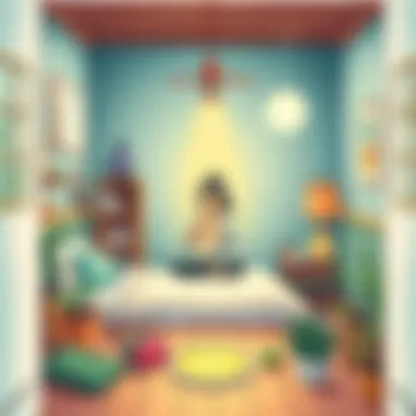 Cultivating Mental Well-Being A serene space promoting mindfulness, featuring elements for relaxation and meditation.