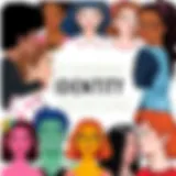 Diverse array of identity pronouns displayed creatively