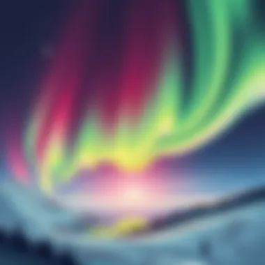 Vibrant auroras illuminating the polar skies