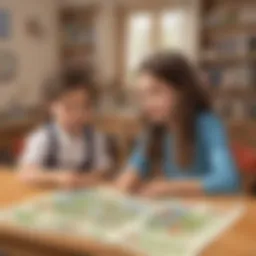 Children engaging in a French vocabulary game