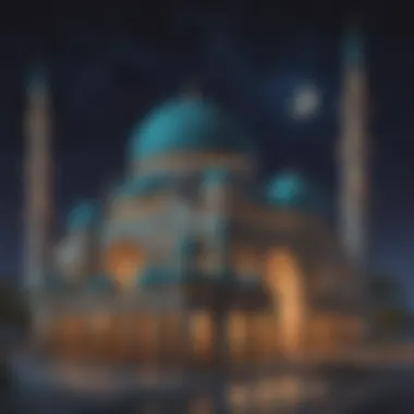 Islamic Mosque at Night