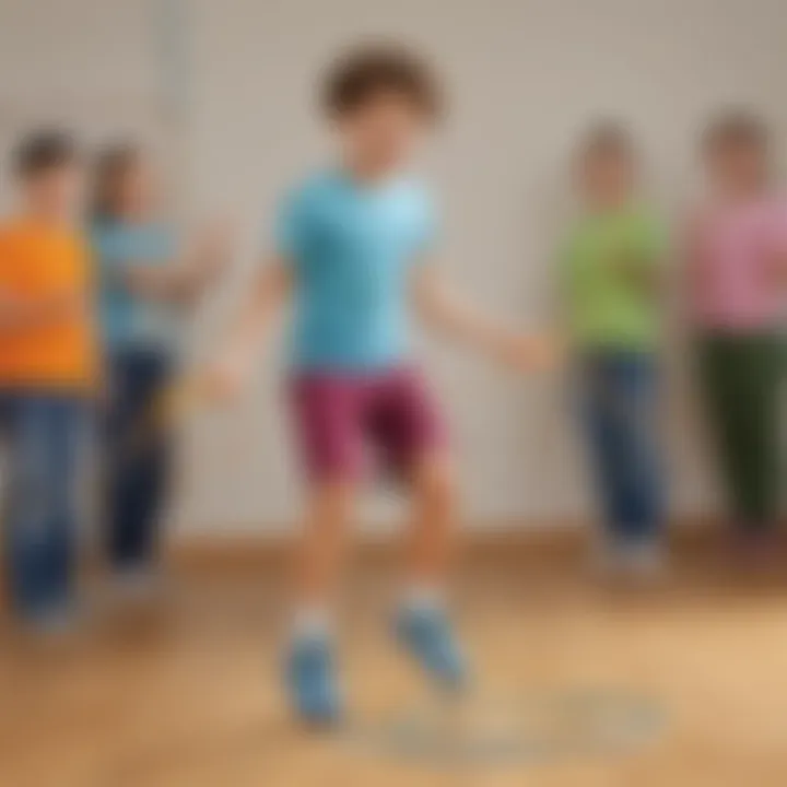 Kid demonstrating agility and coordination while jumping rope