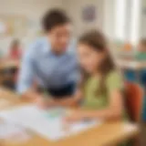 Children engaging with ELA worksheets