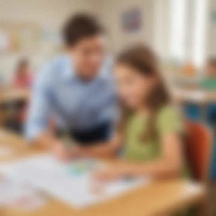 Children engaging with ELA worksheets