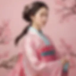 Elegant Korean Hanbok Card Design
