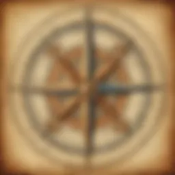 Illustration of a compass rose symbolizing navigation