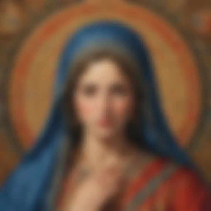 An intricate depiction of historical artwork highlighting the significance of Mary across different cultures.