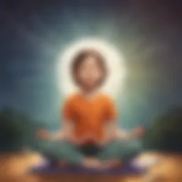 Child meditating with eyes closed
