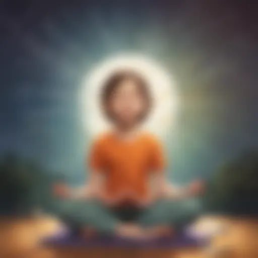 Child meditating with eyes closed