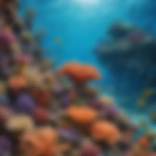 Magnificent underwater coral reef ecosystem