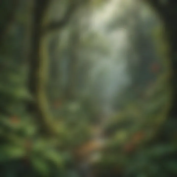 Threatened rainforest environment highlighting conservation needs