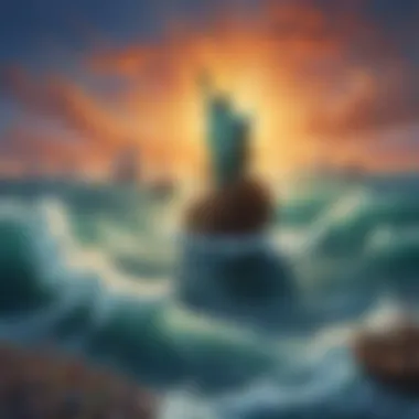 Symbolic depiction of liberty as a vast open sea