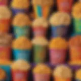 Colorful popcorn craft display showcasing creativity